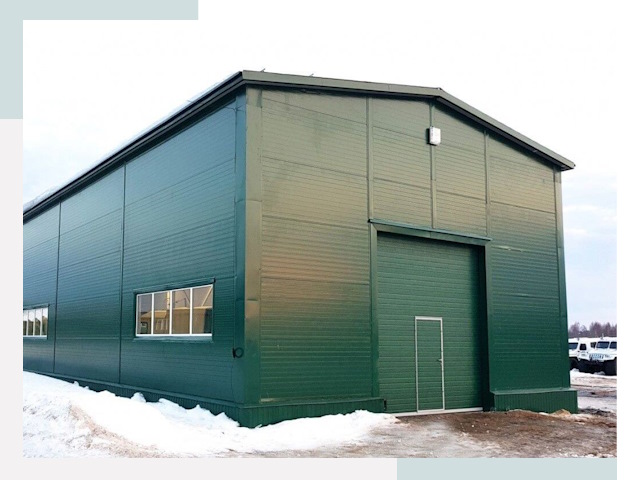 Двускатные ангары в Ишимбае