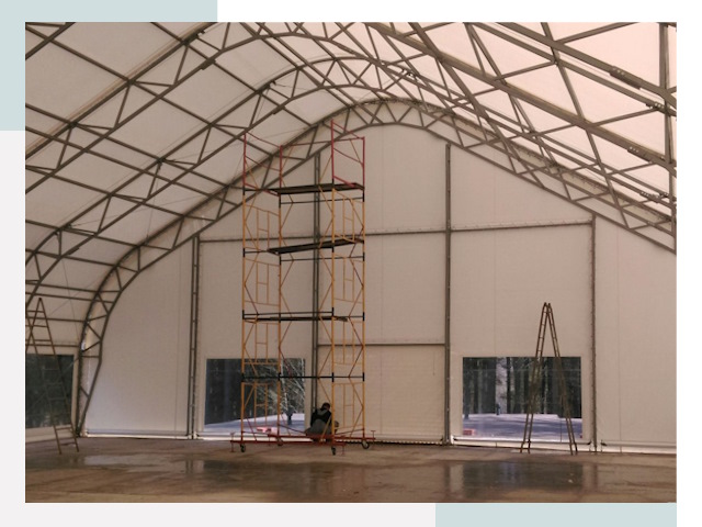 Шатровые ангары в Ишимбае