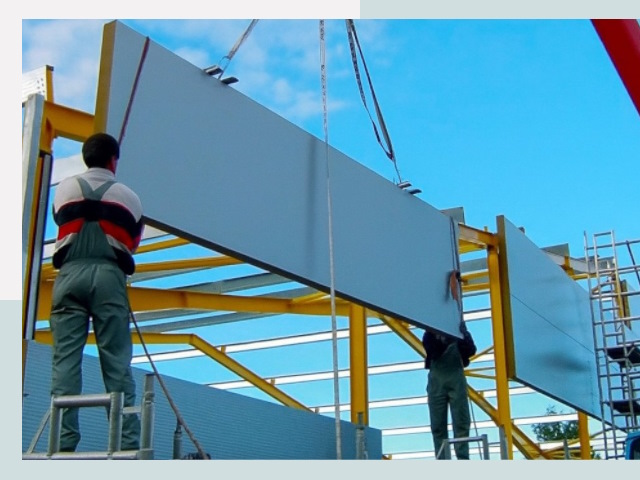 Монтаж сэндвич-панелей в Ишимбае от 608 руб.